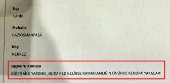 Yardım talebinde bulunan vatandaştan kaymakamlığa tehdit