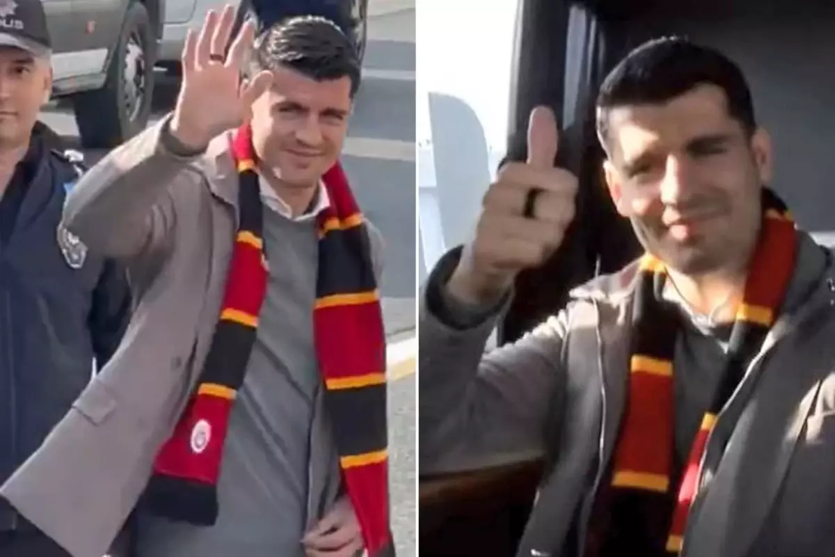 Alvaro Morata, Galatasaray için İstanbul'a geldi