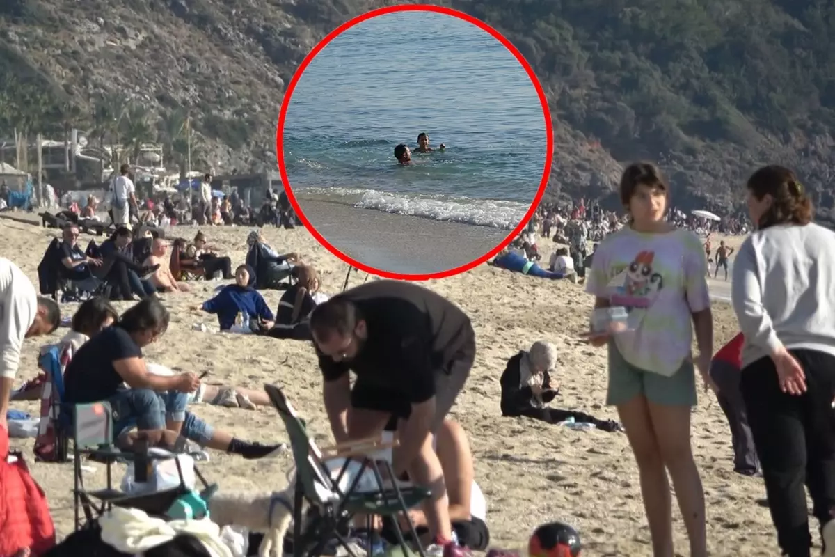 Antalya'da plajlar doldu, şubat ayında denize girildi