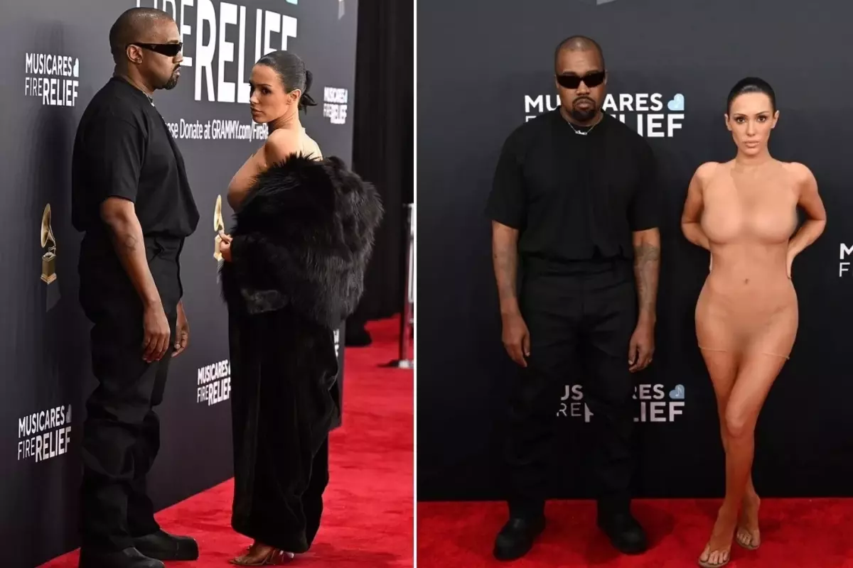 Grammy Ödülleri'ne şeffaf elbise ile katılan Bianca Censori'ye tepki yağdı