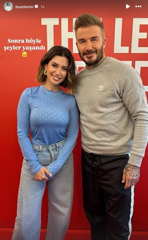 She was rejected last year... Buse Terim met David Beckham