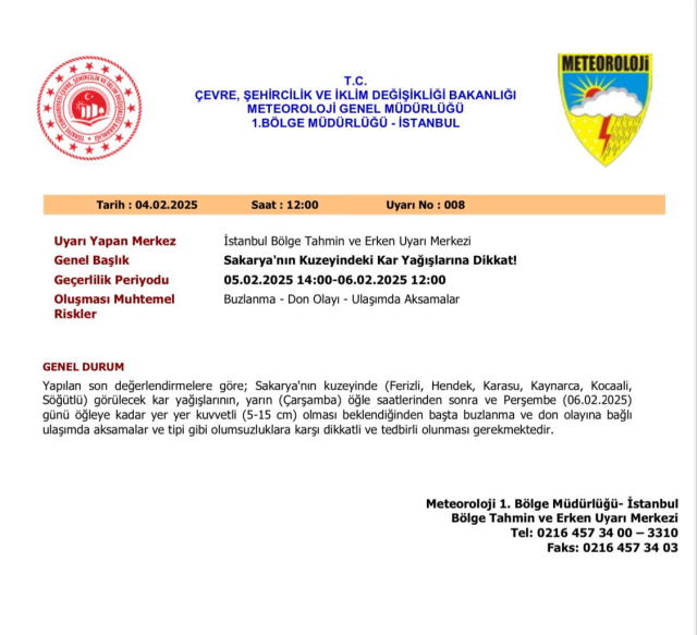 Sakarya okullar tatil mi SON DAKİKA? 5 Şubat Çarşamba Sakarya'da okul yok mu (Sakarya Valiliği Açıklaması – KAR TATİLİ)?