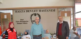 Havza'da Türk Kızılay tarafından düzenlenen kan bağışı kampanyasında 43 ünite kan toplandı