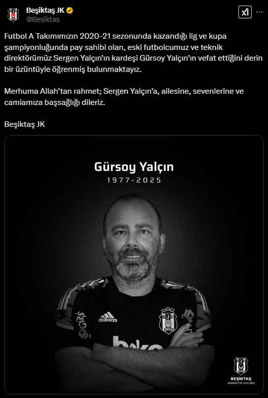 Sergen Yalçın's brother has passed away