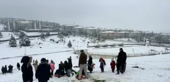 Düzce'de Kar Yağışı Eğlenceye Dönüştü