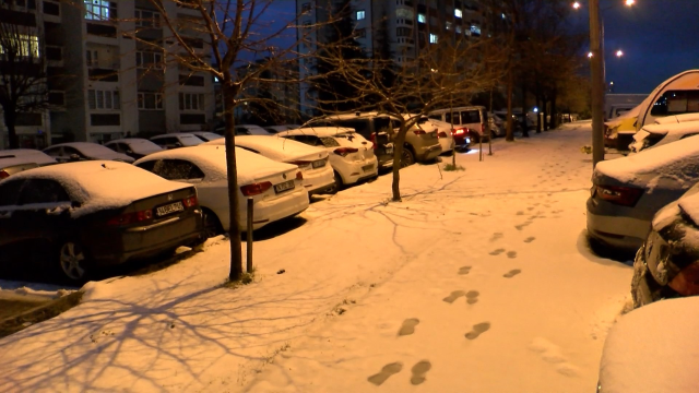 Two different snow views in Istanbul