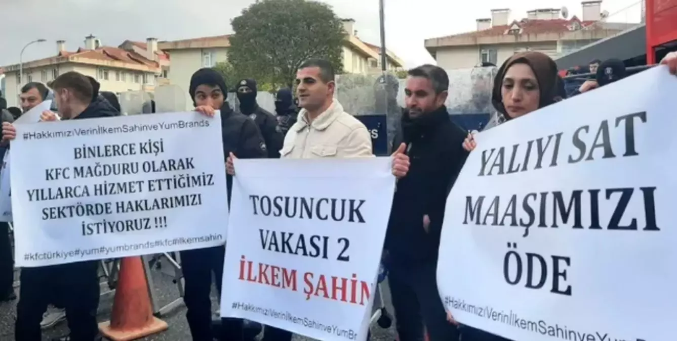 KFC ve Pizza Hut işçileri eylemde