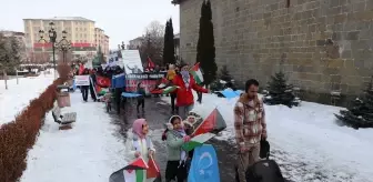 Erzurum'da Hekimler ve Sağlık Çalışanları Gazze için Sessiz Yürüyüş Düzenledi