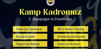 Fenerbahçe'nin Corendon Alanyaspor Maç Kadrosu Açıklandı