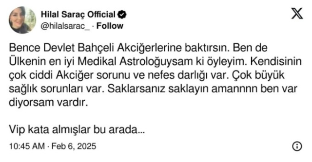 Famous astrologer Hilal Saraç has been detained