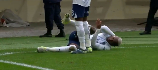 The incident that marked the match: Talisca was suddenly on the ground while celebrating his goal