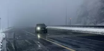 Bolu Dağı'nda Kar ve Sis Etkili, Görüş Mesafesi Düştü