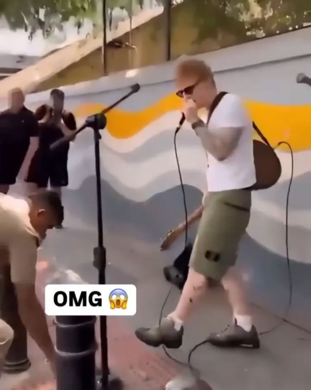 Ed Sheeran's street concert in India ended with police intervention