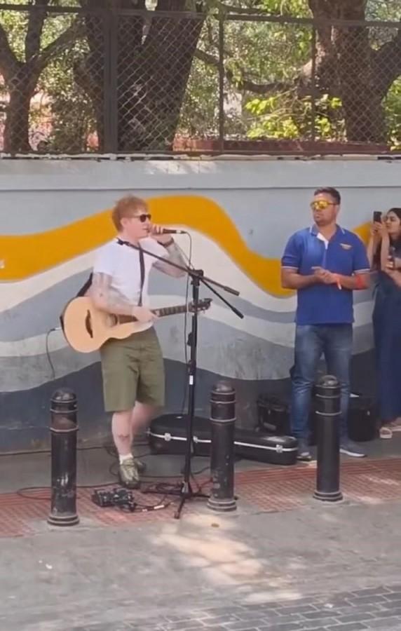 Ed Sheeran's street concert in India ended with police intervention