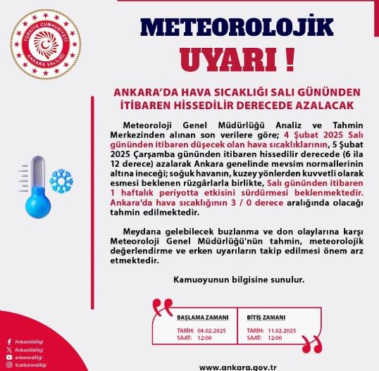 Ankara okullar tatil mi SON DAKİKA? 12 Şubat Çarşamba Ankara'da okul yok mu (Ankara Valiliği Açıklaması – KAR TATİLİ)?