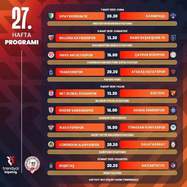 The date of the Galatasaray - Fenerbahçe derby has been announced