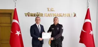 Yüreğir Kaymakamı Emniyet Çalışanlarını Ödüllendirdi