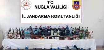 Muğla'da Jandarma Operasyonunda 555 Litre Kaçak İçki Yakalandı