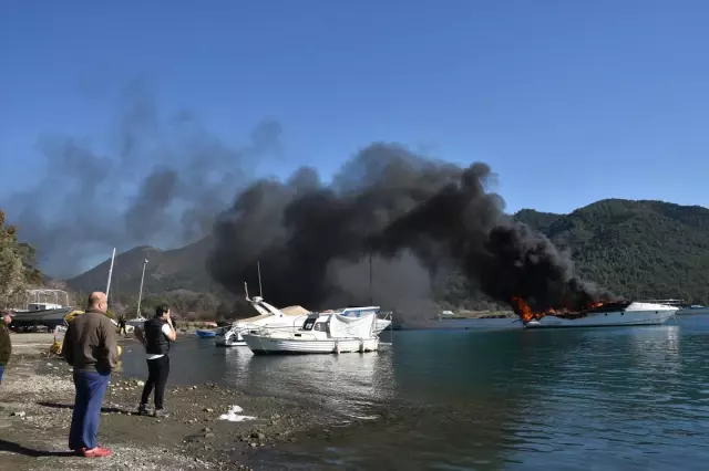 The million-dollar motor yacht burned fiercely