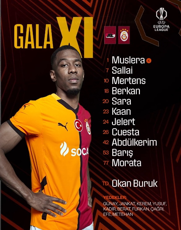 Osimhen neden yok? AZ Alkmaar maçında Osimhen, Davinson Sanchez, Torreira nedne kadroda yok?