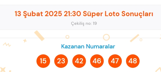 Süper Loto sonuçları açıklandı! 13 Şubat Süper Loto kazanan numaralar neler? Süper Loto sonuçlarına ne zaman, nereden bakılır?
