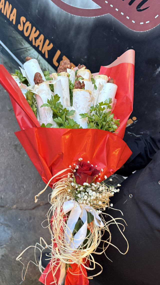 Special Kebab Bouquet for Valentine's Day in Bodrum