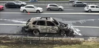 Bağcılar'da Seyir Halindeyken Cip Yangını