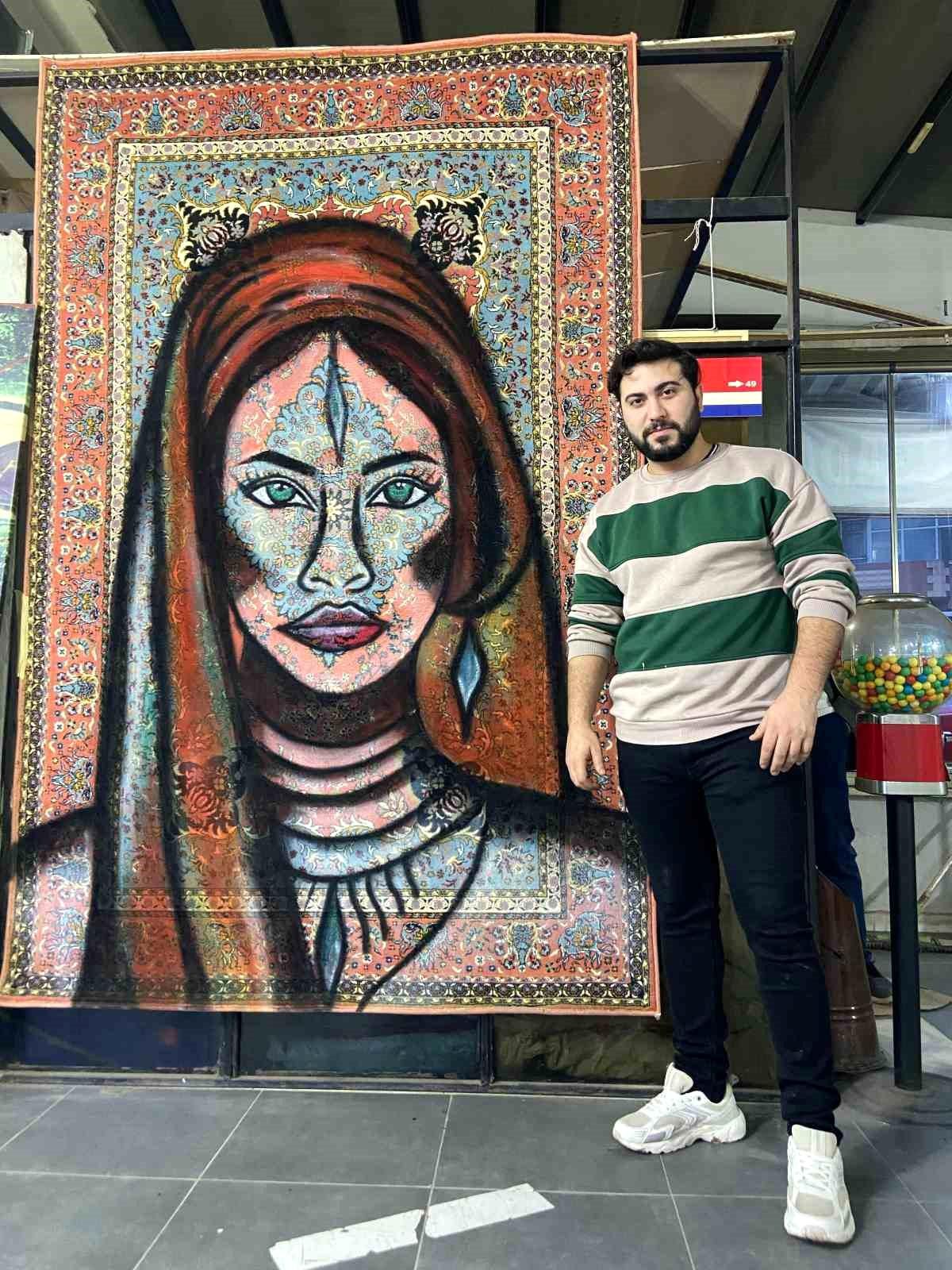 Bandırma'da Halı Sanatında Yeni Trend: Sprey Boya ile Dönüşüm