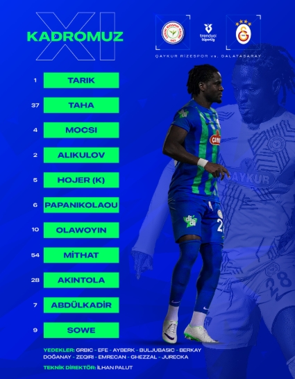 Ç.Rizespor Galatasaray maçı ilk 11'i! Galatasaray'ın Adana Demirspor maçı 11'i belli oldu mu, ilk 11'de kimler var?