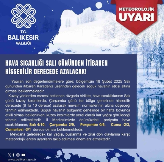 Balıkesir okullar tatil mi SON DAKİKA? 19 Şubat Çarşamba Balıkesir okul yok mu (Balıkesir Valiliği KAR TATİLİ AÇIKLAMASI)?