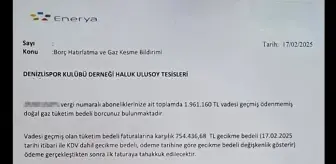 Denizlispor'un Doğalgaz Sorununa Tepki