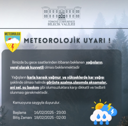 BİLECİK - BOZÜYÜK okullar tatil mi SON DAKİKA? 20 Şubat Perşembe Bilecik okul yok mu (Bilecik Valiliği Açıklaması – KAR TATİLİ)?