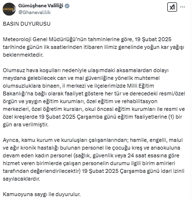 Bugün okullar tatil mi SON DAKİKA? 19 Şubat Çarşamba bugün hangi illerde okul yok? Bugün okullar tatil mi SON DAKİKA? 19 Şubat Çarşamba bugün hangi illerde okul yok?