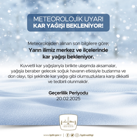 Iğdır okullar tatil mi SON DAKİKA? 20 Şubat Perşembe Iğdır okul yok mu (Iğdır Valiliği Açıklaması – KAR TATİLİ)? Iğdır okullar tatil mi SON DAKİKA? 20 Şubat Perşembe Iğdır okul yok mu (Iğdır Valiliği Açıklaması – KAR TATİLİ)?
