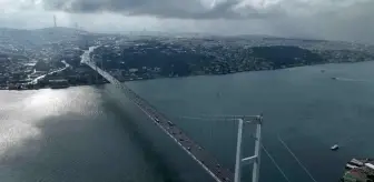 İstanbul'da Kar Manzarası Havadan Görüntülendi