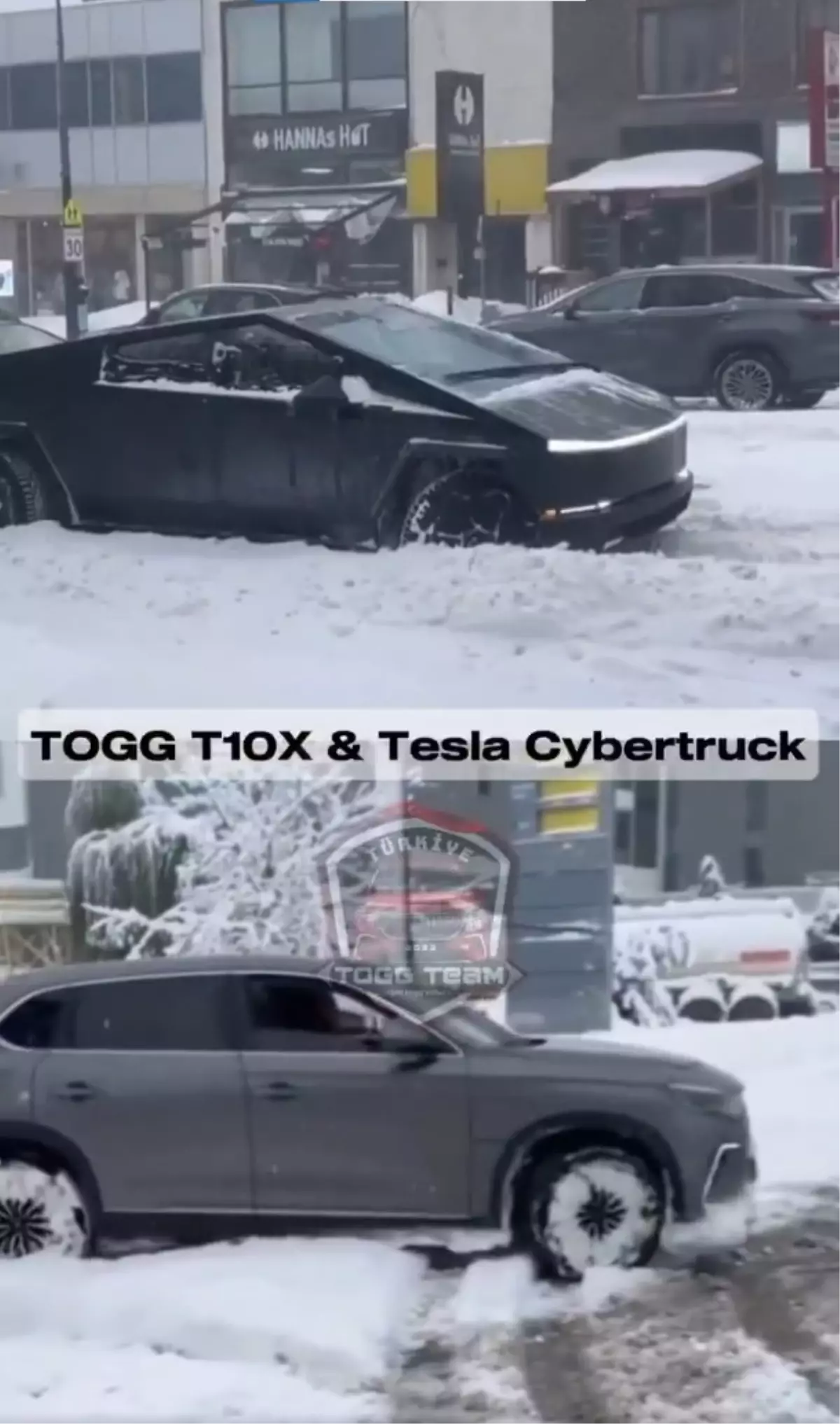 Karlı yolda TOGG ile Tesla'yı karşılaştırdılar! Ortaya çıkan sonuca bakın