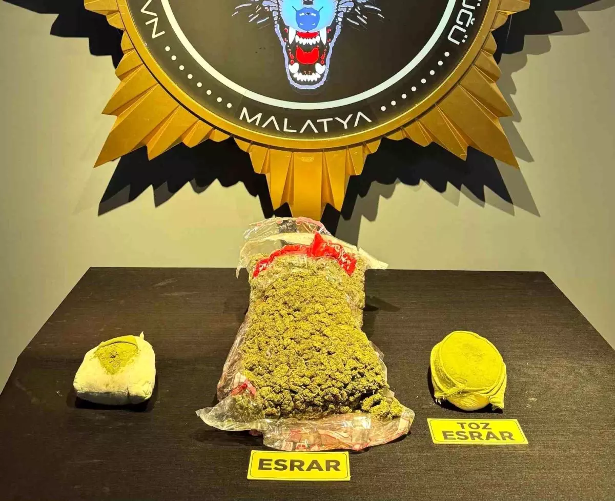 Malatya'da Sokak Satıcılarına Operasyon: 10 Kilogram Esrar ve Sentetik Ecza Ele Geçirildi