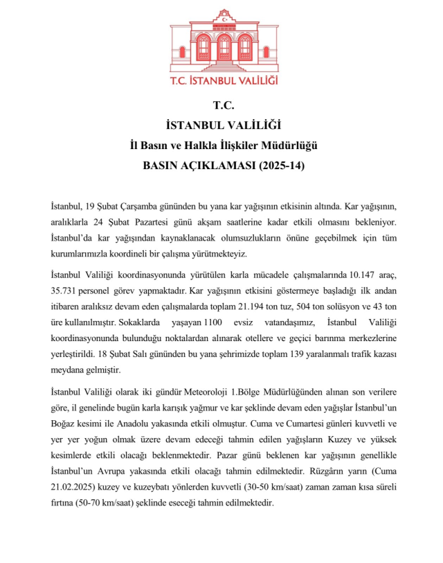 İstanbul okullar tatil mi SON DAKİKA? 21 Şubat Cuma İstanbul okul yok mu (İstanbul Valiliği Açıklaması – KAR TATİLİ)?