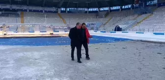 Erzurum'da Kazım Karabekir Stadı Kış Şartlarına Hazırlanıyor