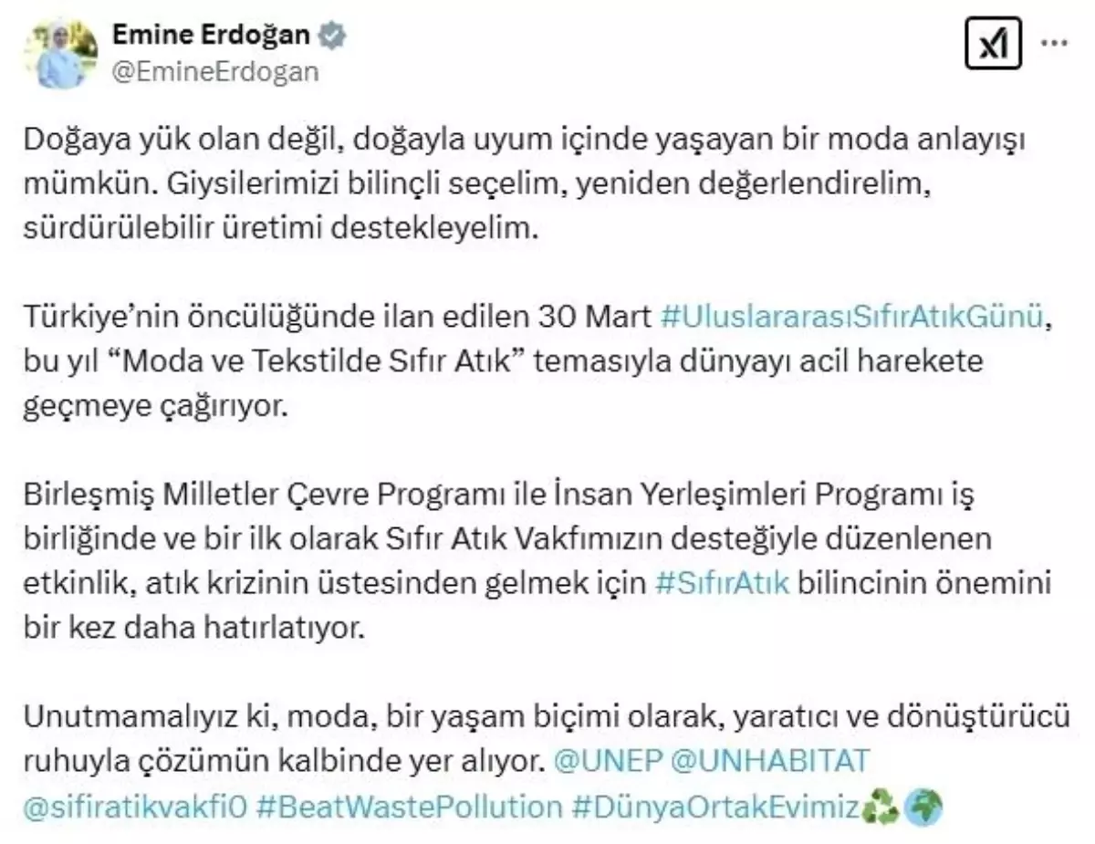 UNEP'ten Uluslararası Sıfır Atık Günü'nde moda ve tekstilde sıfır atık sağrısı