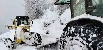 Kastamonu'da Cenaze Yolu Karla Kapandı