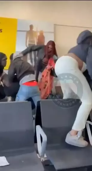 A fight reminiscent of 'Braveheart' at the airport went viral