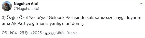 Serap Yazıcı who joined the AK Party: Özgür Özel offered me to switch to CHP