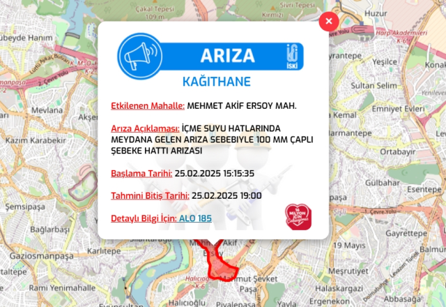 İstanbul İSKİ su kesintisi! 25-26 Şubat Kağıthane, Şişli, Büyükçekmece su kesintisi listesi! Sular ne zaman gelecek?