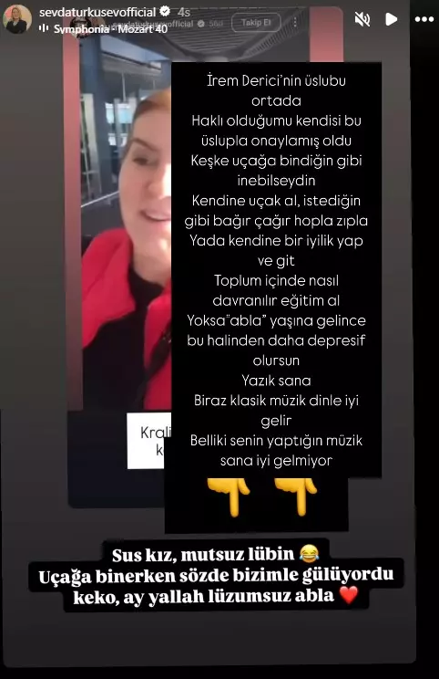 İrem Derici and Sevda Türküsev clashed on the plane