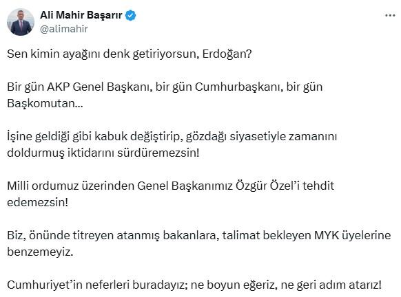 A venomous response from CHP to President Erdoğan