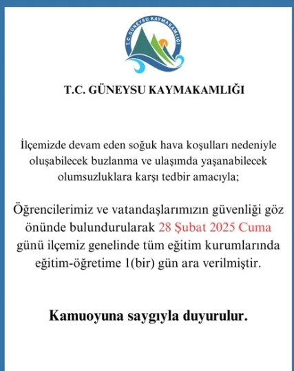 Rize okullar tatil mi? 28 Şubat Cuma Rize okullar yok mu? (Rize VALİLİĞİ KAR TATİLİ AÇIKLAMASI!)