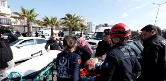 Antalya'da Direksiyon Hakimiyetini Kaybeden Sürücü Takla Attı