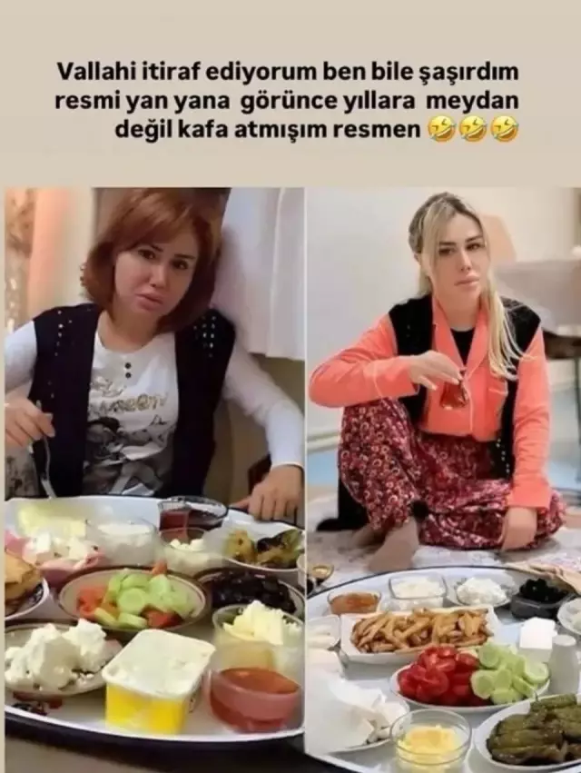 Singer Ceyhan recreated the famous local dining table pose: I have literally challenged the years