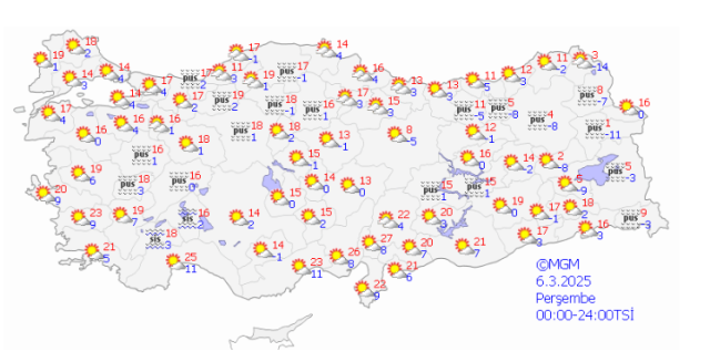ANKARA HAVA DURUMU | 6 Mart Ankara'da hava nasıl olacak? Ankara günlük ve 5 günlük hava durumu tahmini